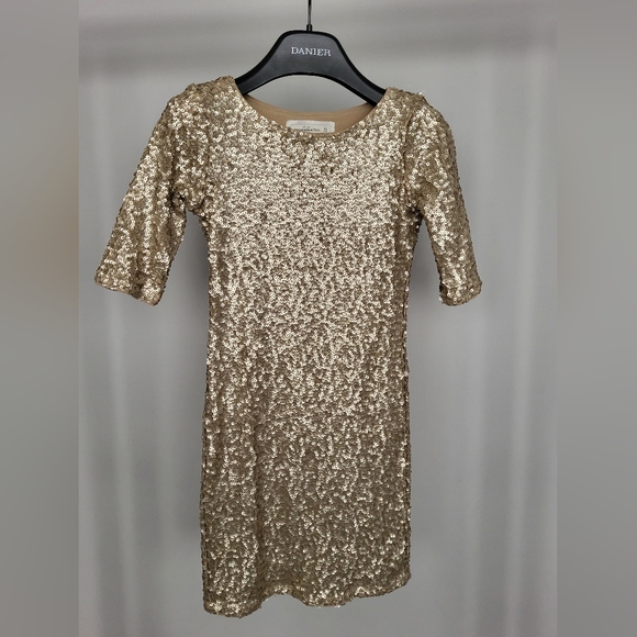 Abercrombie gold sequin XS dress - Picture 1 of 2